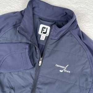 FOOTJOY Jacket Womens Medium Blue Full Zip Hybrid‎ Quilted Crooked Stick Golf FJ